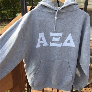 ALPHA XI DELTA, iron on letter hoodie !