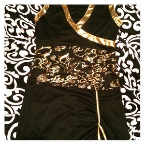 Black and Gold Kimono Costume