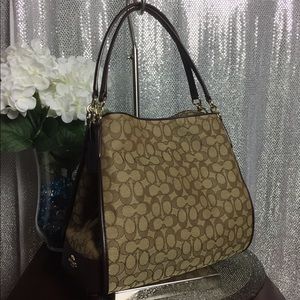 SOLD Coach Phoebe Shoulder Bag Signature Brown
