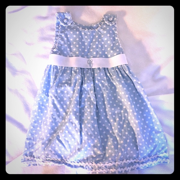 Princess Linens Blue Gingham Sash Dress "C" - Picture 1 of 4