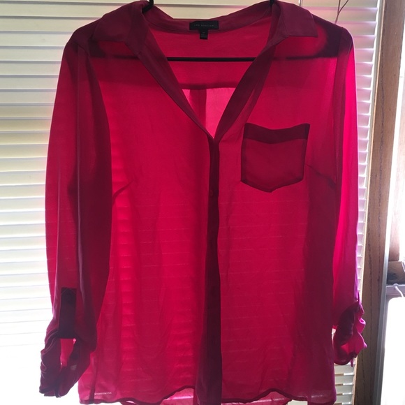 The limited pink button up blouse