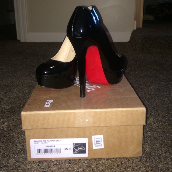 Christian Louboutin Black Patent Leather Size 35.5