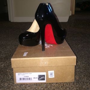 Christian Louboutin Black Patent Leather Size 35.5