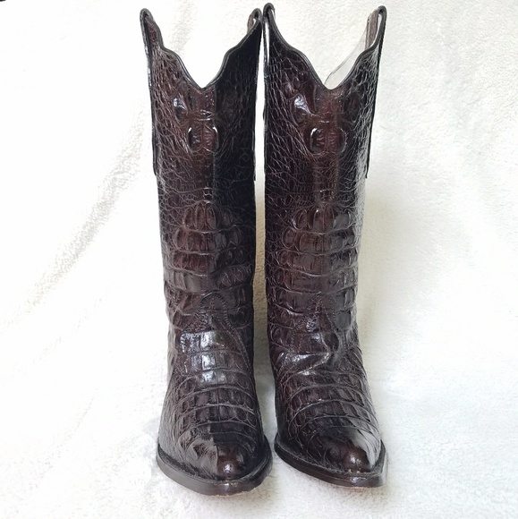 🌟SOLD🌟GENUINE Alligator Skin Boots - Picture 3 of 8