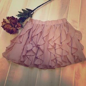 Flirty pink ruffled skirt!