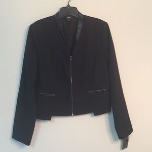 Mossimo Blazer w/faux Leather Detail