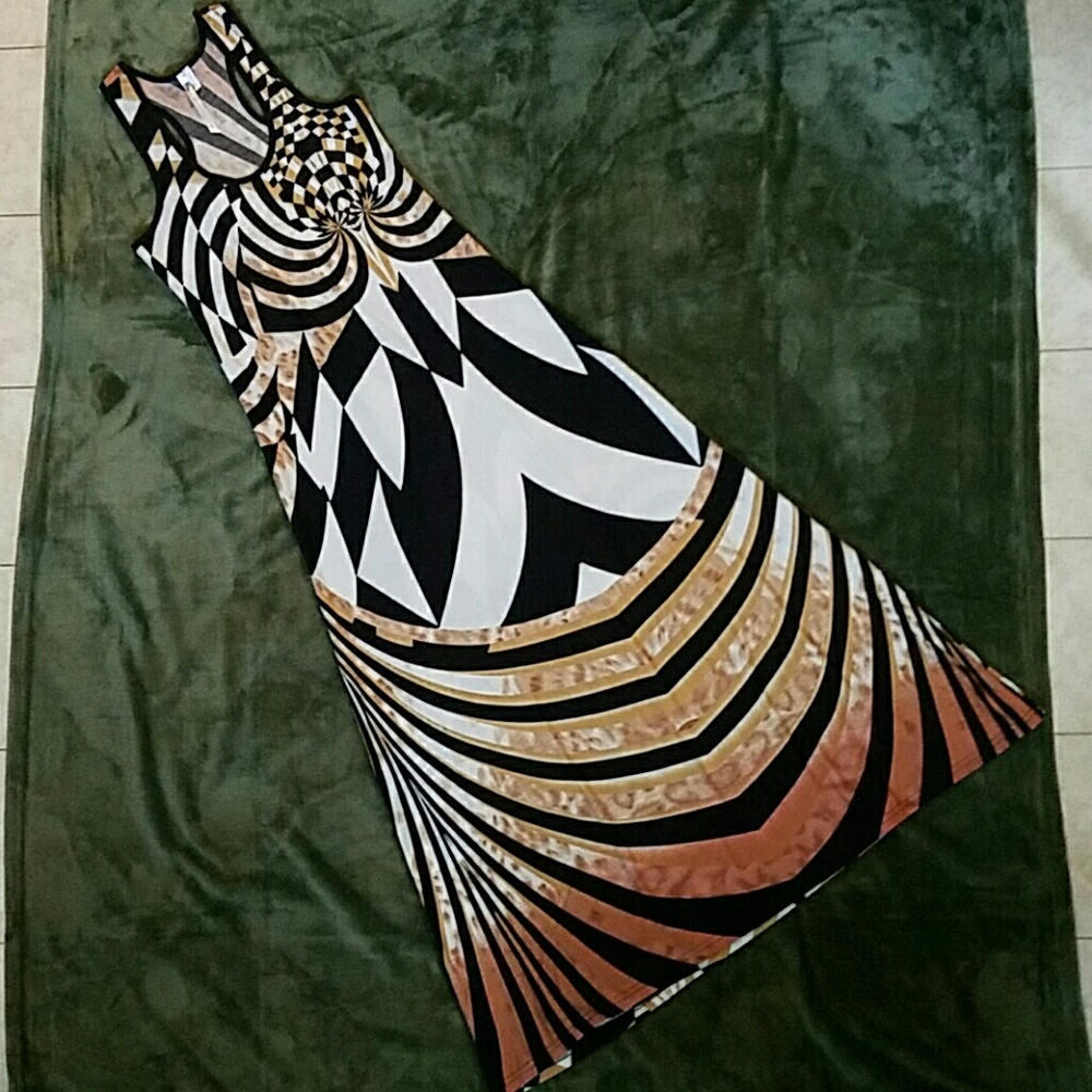 Cruise Beach Maxi Dress Tback Polyester Spandex S