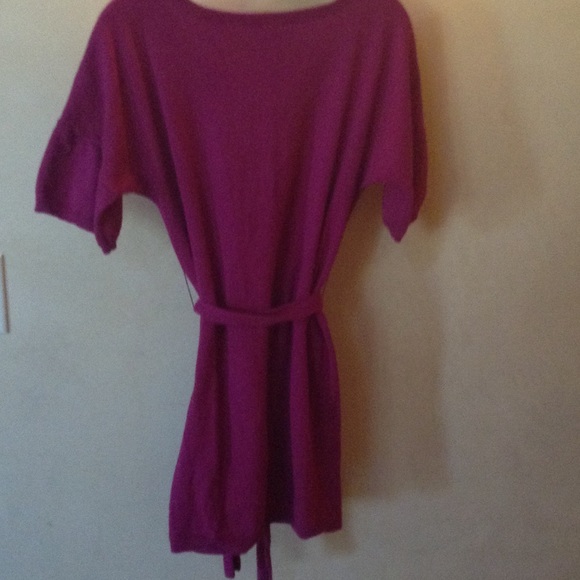 Juicy Couture 15% Cashmere fuchsia tunic size sm - Picture 3 of 4