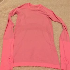 Lulu lemon pink long sleeve