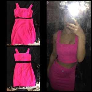 Hot pink 2 piece from lulus