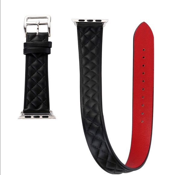 ⛓SILVER Double Tour Silicone Apple Watch band! - Picture 5 of 6