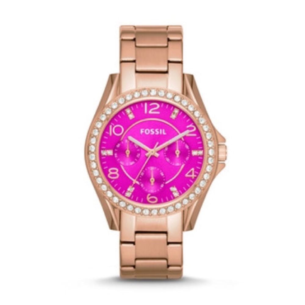 Fossil 'Riley' Rose-Tone Watch