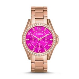 Fossil 'Riley' Rose-Tone Watch