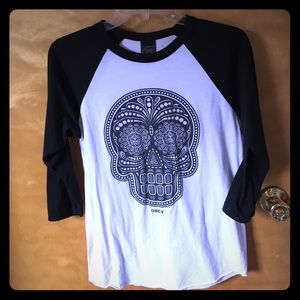 Skull half sleeve shirt