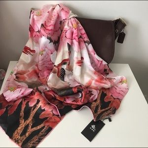Japanese silk oversized scarf