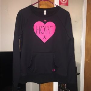 Breast cancer Under Armor crew neck