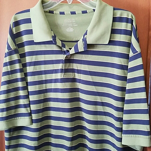 Knit Strip Polo Shirt - Picture 1 of 4