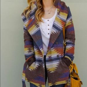 Mossimo Supply Co. Printed Wool Wrap Coat M