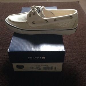 Sequined sperry shoes. Brand new