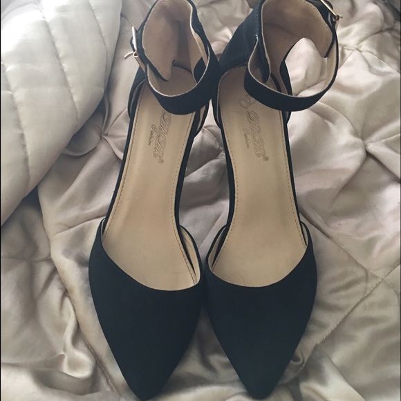 Black strappy heels
