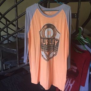 Men's Hurley shirt baseball style never worn XXL