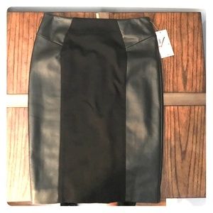 Black Michael Kors pencil skirt leather sides
