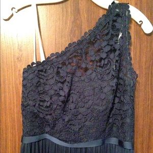 Long One Shoulder Lace Bridesmaid Dress