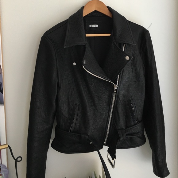 REFORMATION Leather Jacket