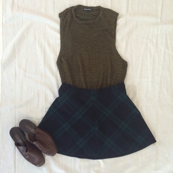 Mini Plaid Circle Skirt