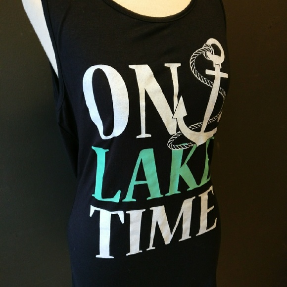 On Lake Time tank top (black) - Picture 2 of 4