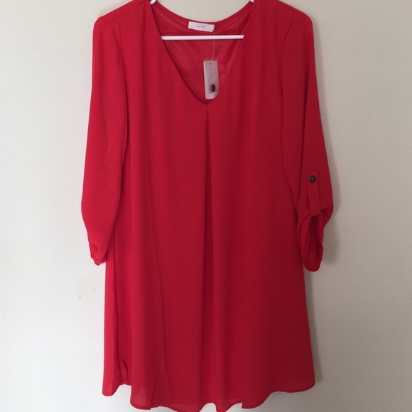 Fuchsia shift dress