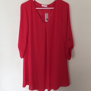 Fuchsia shift dress