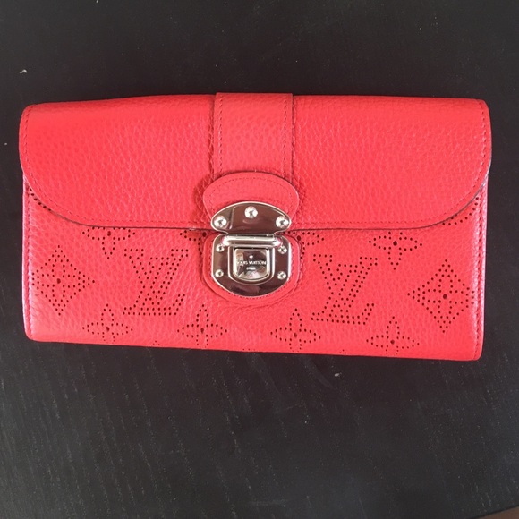 Louis Vuitton red leather wallet - Picture 3 of 4