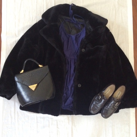 Audrey Hepburn Oversized Faux Fur Jacket