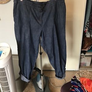 Talbots Chambray convertible boyfriend jeans