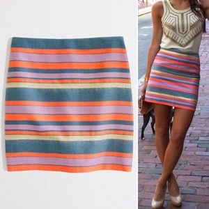 J. Crew Striped Mini Skirt
