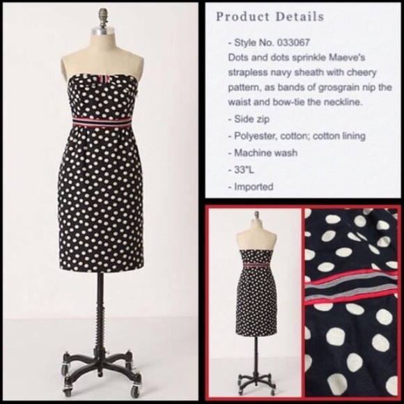Anthro Polka-Peppered Dress by Maeve