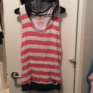Tank top hoodie bathing suit cover up