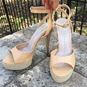 Nude patent leather Dolce Vita pumps