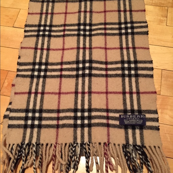 Burberry Plaid Lambswool Scarf