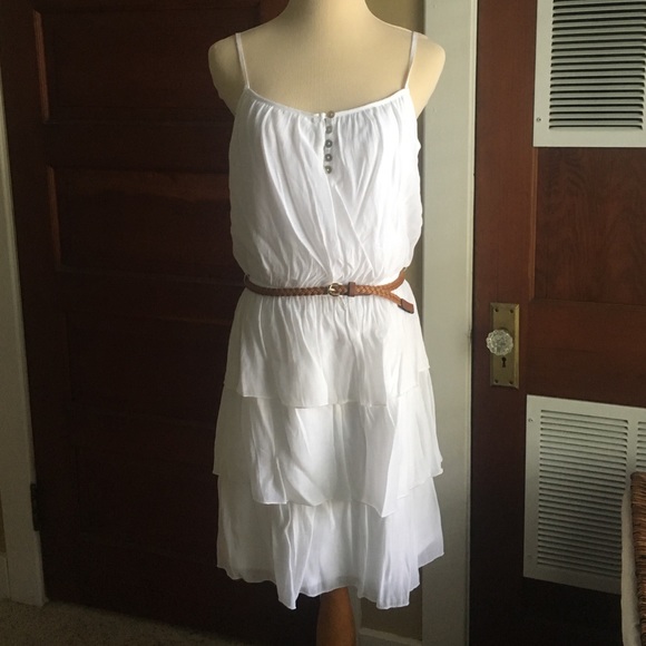 Lily Rose white tiered sundress, NWT, size L