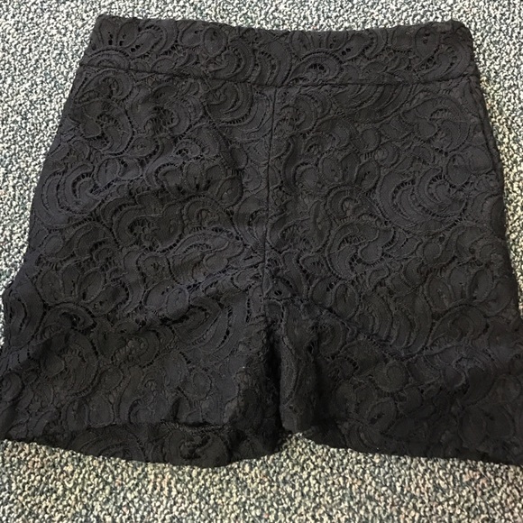 Express black lace shorts!!