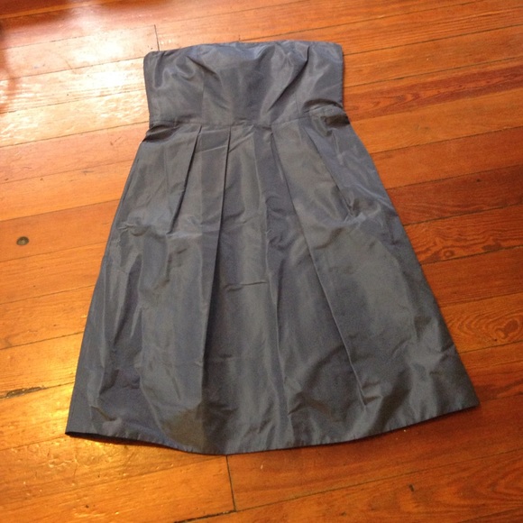 Silk J Crew Strapless Dress with Pockets