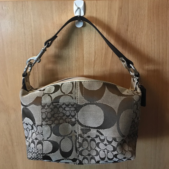 Coach Mini Pouch Handbag Signature Logo