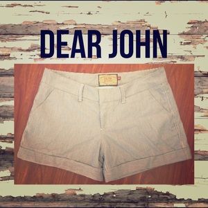 Dear John Navy Pinstriped Shorts - 30