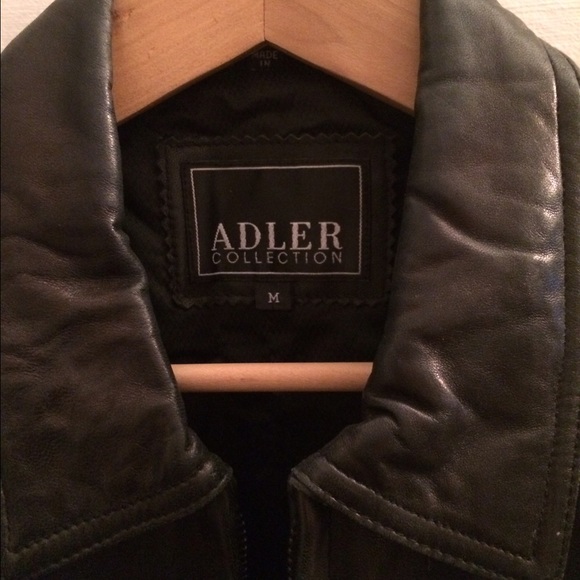 Women's black leather jacket w/ zipper - Picture 2 of 4