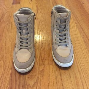 Beige Aldo wedge sneakers