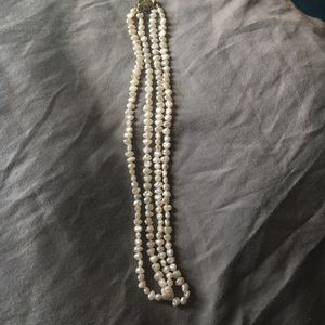 Freshwater pearl neckless gold clasp