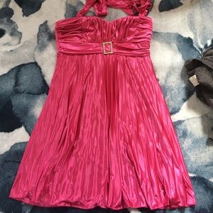 Pink halter dress