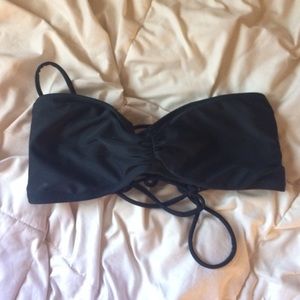 RVCA black strapless bikini top